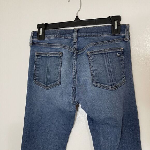 Rag & Bone Jeans high rise skinny medium blue denim bedford size US 26 - Picture 3 of 6